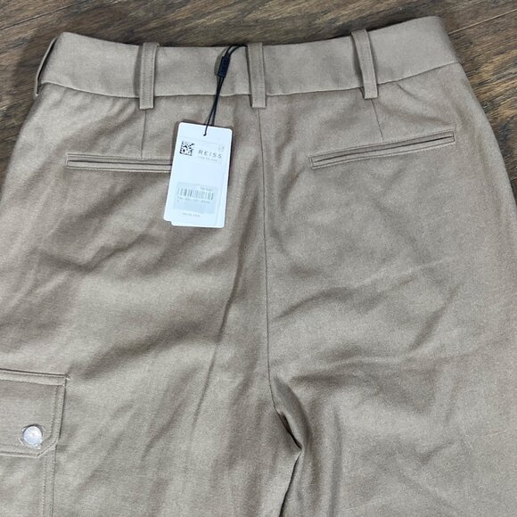 REISS Kyla Wool Combat Pant Taupe Sz 6 NWT - Picture 4 of 7